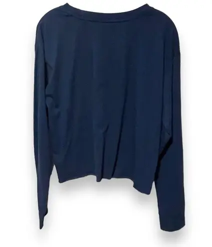 Tommy Hilfiger  Long‎ Sleeve Cropped Navy Blue Red Large - Image 2