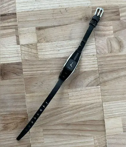 Titan Raga Ladies Watch Unique Rectangular Black Dial Case Stainless Hands Silver