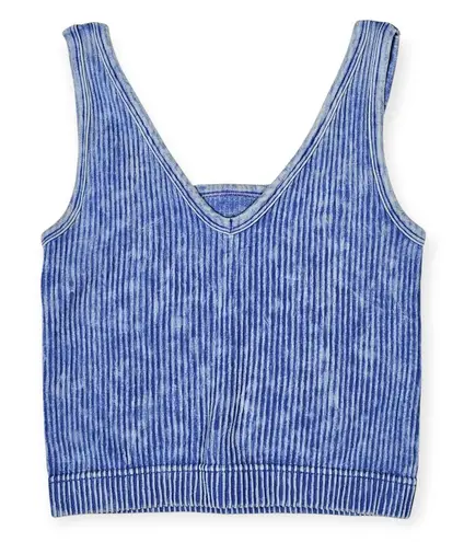 Zenana Washed Ribbed Seamless Padded V