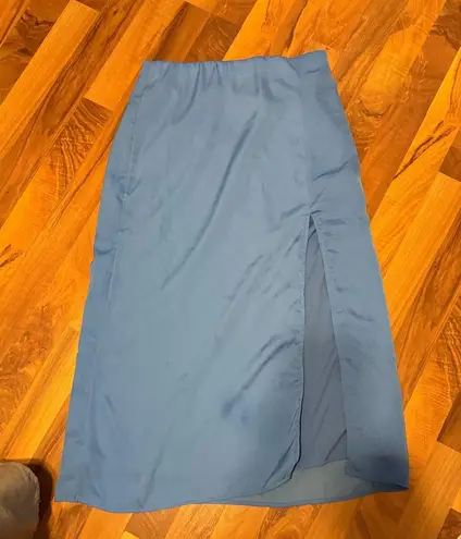 American Eagle  Outfitters Midi Skirt Blue thumbnail 1