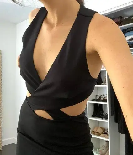 Nasty Gal Cut Out Crossover Mini Bodycon Dress