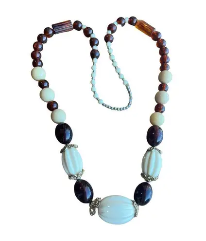 Women's Vintage Bakelite Necklace Beads 30 Inch Jewelry Bohemian Accessories Brown