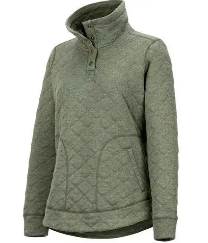 Marmot | Roice Pullover Crocodile Heather Green Jacket Snap Sweatshirt | Small