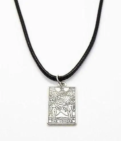 The Lovers Tarot Card Necklace