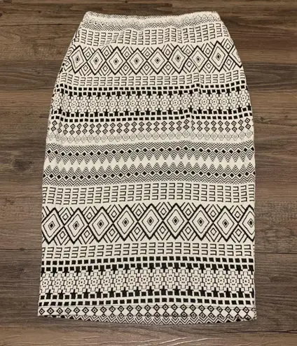 Lovely Day Black & White Bodycon Skirt