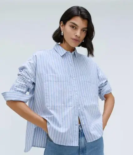 Everlane  The Boxy Oxford striped size medium