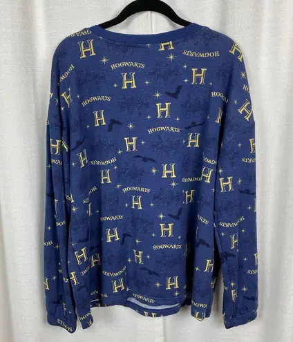 Harry Potter The Wizarding World Of Blue Hogwarts Two Piece PJ Jogger Set Sz.M