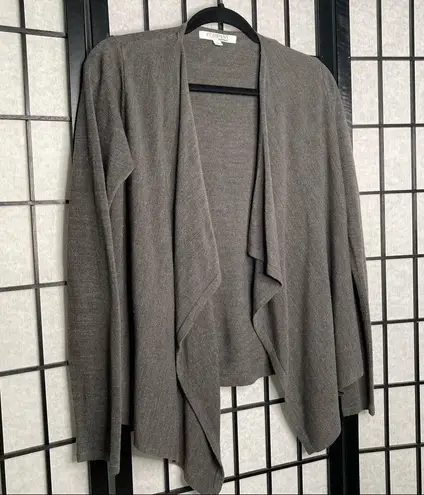 Ellen Tracy Draped Cardigan Grey Medium