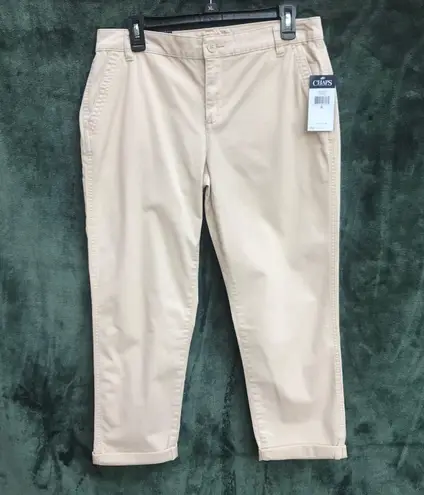 CHAPS NWT 8  Women’s Tan Khaki Ankle Capris Business Casual Work