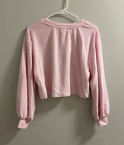 Stoney Clover Lane x Target Pink Cropped Terry Cloth Sweatshirt