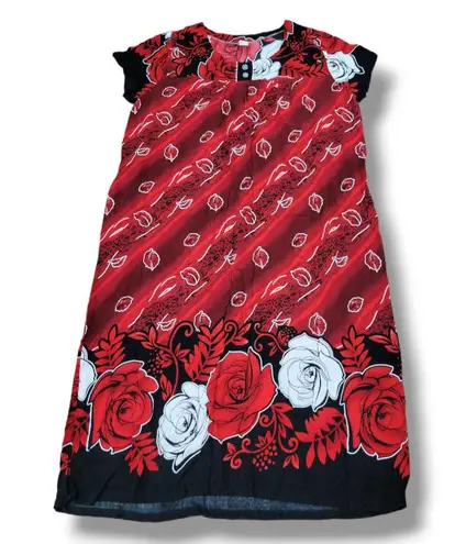 Mayette Apparel Hawaiian Style Dress Size Small SM By Mayette Women's MuuMuu Kaftan Dress Floral Vintage Dress