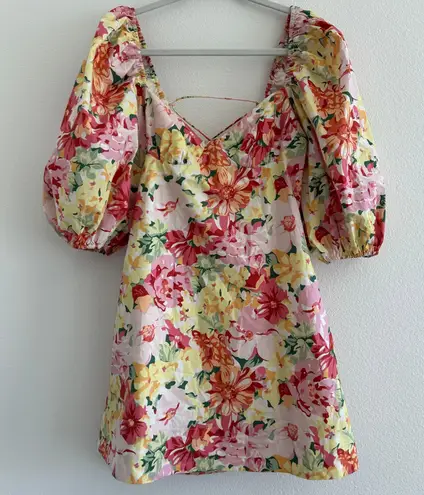 LPA Floral Babydoll Mini Dress