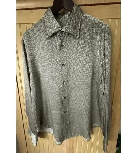 Armani Collezioni Women’s Silk Button Down Blouse Vintage Y2K Size Large EUC