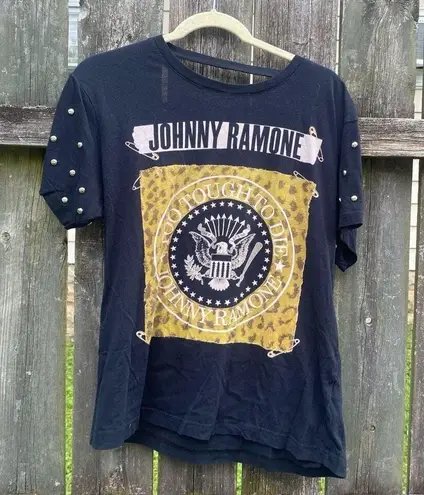 Cinder Block Johnny Ramone Studded Open Back Band T