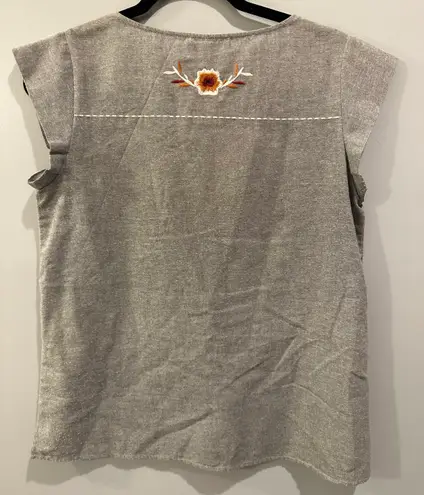 THML Bohemian Floral Embroidered Blouse