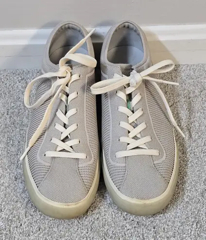 Rothy's The Lace Up Gray Sneakers Shoes Size 10