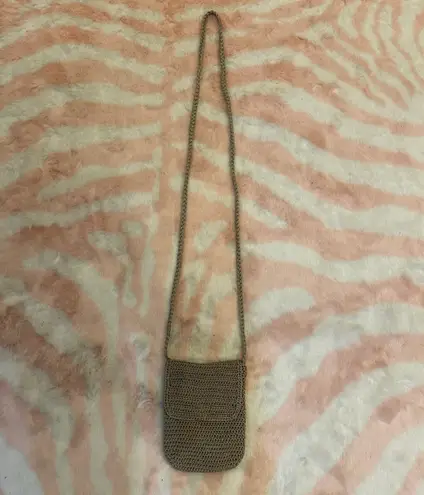 Crochet Knit Bag Brown