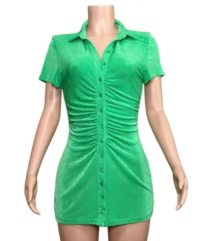 With Jean WITH JÉAN Alexa Mini Dress, Juicy Green, Small