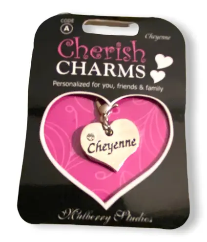 Cherish Charms CHEYENNE Name Bracelet Charm NEW NWT Silvertone Silver Tone Silver