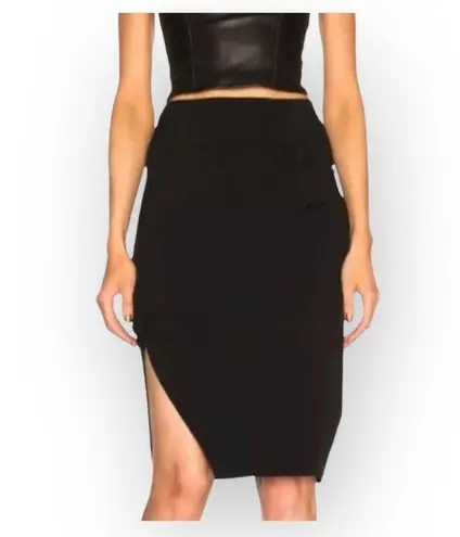 Helmut Lang new ♌︎ Slinky Sexy Knot Mini Skirt ♌︎ Black Stretch Jersey ♌︎ Large