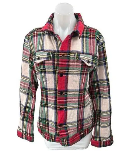Scotch & Soda Multicolor Plaid Checkered Flannel Long Sleeve Coat Jacket Shirt M - Image 1