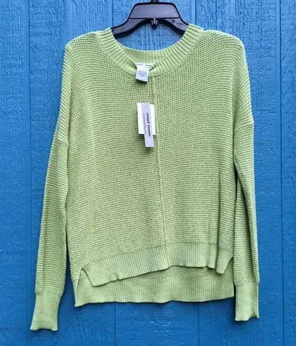 Sweet Romeo NWT Green Knit Pullover Sweater M Cozy Lounge Winter Top Long Sleeve