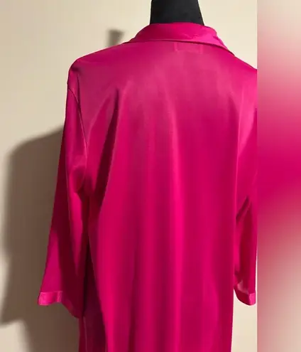 Vanity Fair EUC Vintage Pink Button Down Sleep Robe size large
