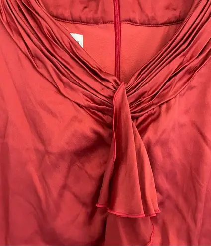Armani Collezioni Ruffle-Front Silk Blouse Authentic