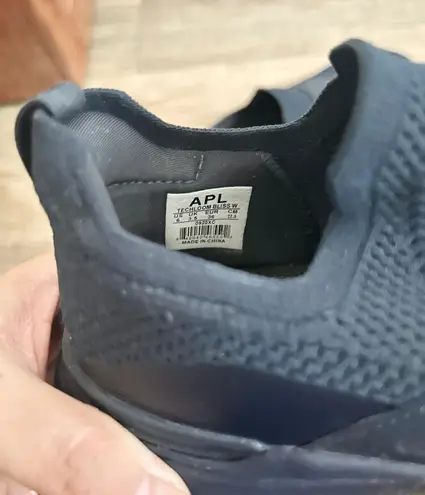 APL navy logo bandage slip on sneakers size 6