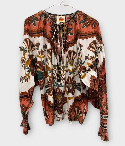 Farm Rio Riad Botanical Blouse Size XS