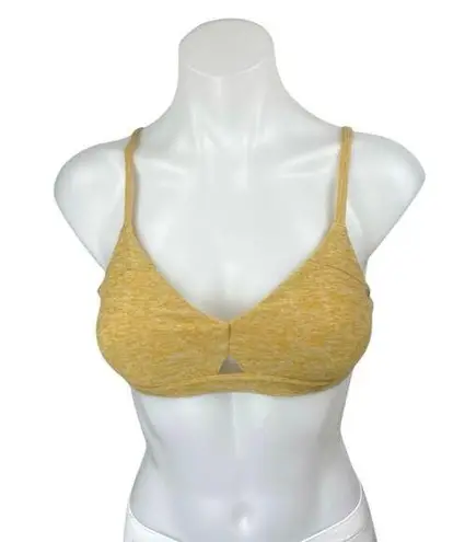 Alo Yoga Yellow Sleeveless Workout Running Athletic Sports Bra Crop Top Size XS