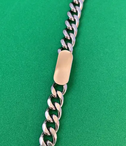 Titanium Steel Link Chain Bracelet for Men Women,Punk Hip Hop Bracelet Silver