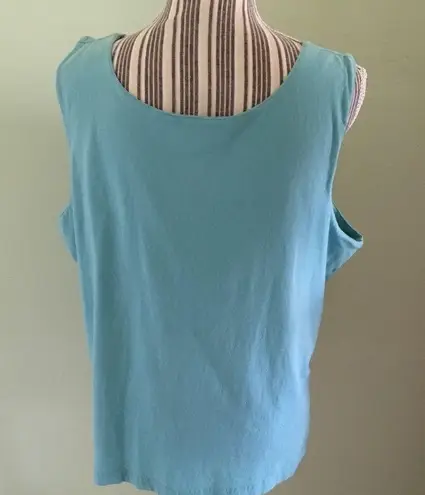 cj banks  Turquoise Sleeveless Embroidered size 1X