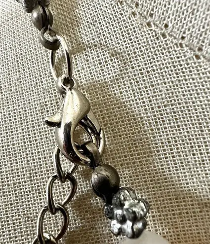 Natural sea shell faux pearl necklace