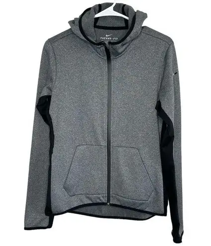 Nike  Therma Fit Gray Zippered Sweater Jacket