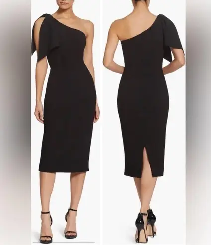 Dress the Population NWOT Tiffany One-Shoulder Midi Dress Black XXL