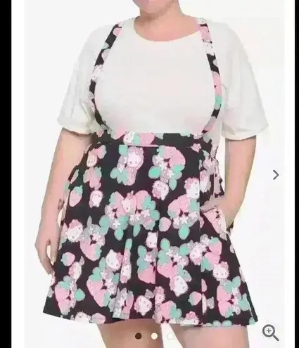 Hot Topic Sanrio Hello Kitty Suspender Skirt Small Black