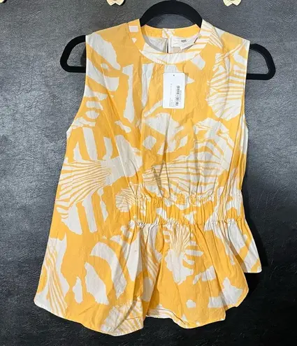 Genny Orange Tropic Orange Rouched Top Size 4