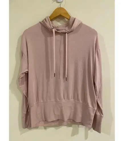 Gaiam Long Sleeve Reflection Drawstring Pullover Hoodie Pink Women's Size Medium