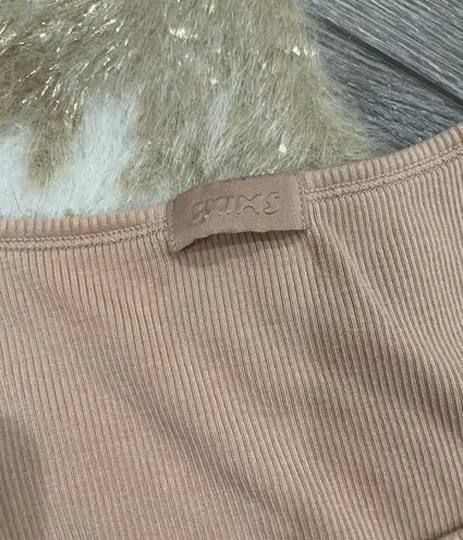 SKIMS Tan Cotton Ribbed Tank