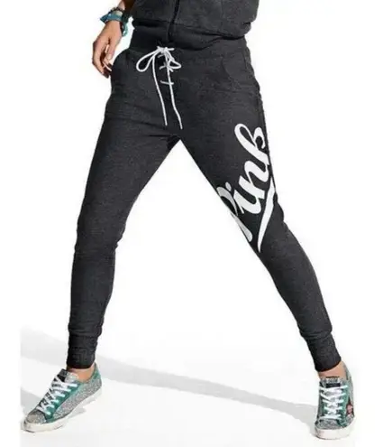 Victorias Secret Pink Womens Green Joggers With Lace