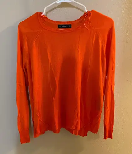 ZARA Knit Orange Long Sleeve