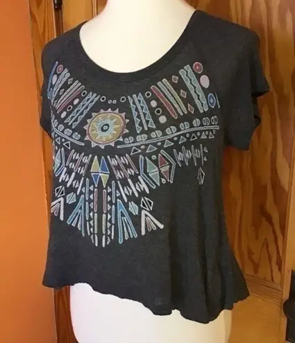 Workshop Republic Clothing Native American open back crop t shirt