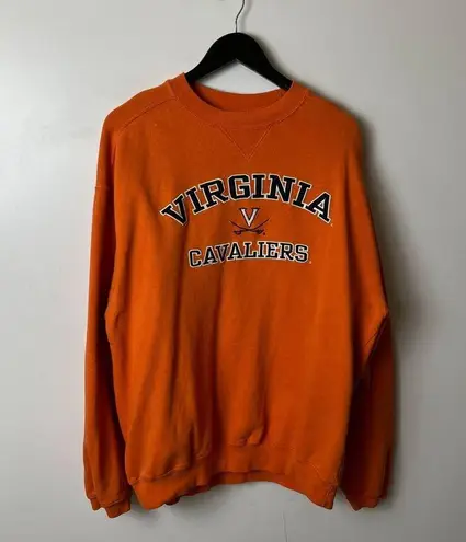 Vintage 90s Virginia Cavaliers Orange Crewneck Sweatshirt L Embroidered Unisex Size L