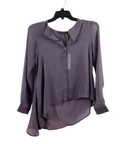 potter's pot Women's Shear Purple Blouse