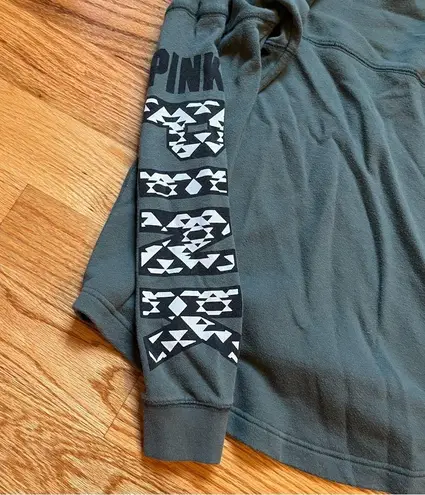 PINK - Victoria's Secret Victoria’s Secret PINK tribal sleeve logo pullover size XS