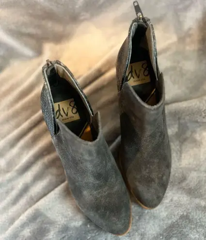 Dolce Vita DV8 Shai Mixed Material
Heeled Dark Gray Bootie Boots Shoes Size 6