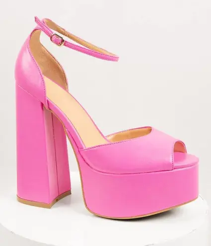 Pink Block Barbie Heels Size 8