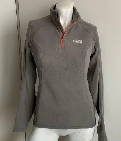 The North Face  XS gray 1/4 zip fleece pullover