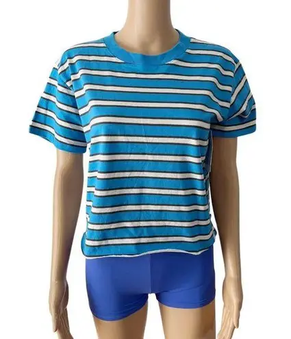 Treasure & Bond NWT Blue Striped Short Sleeve T-Shirt Size XL